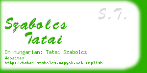 szabolcs tatai business card